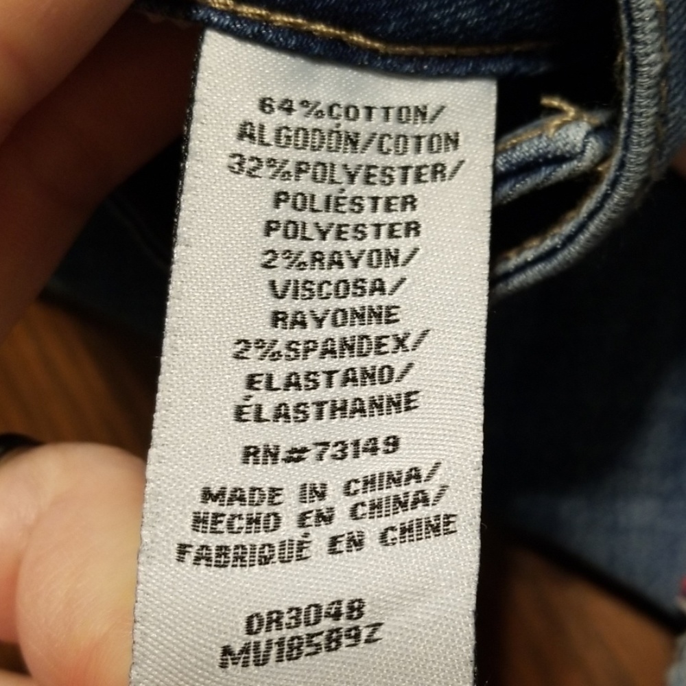 One 5 one red stripe denim cut off Jean G312:5:519 - Picture 4 of 8